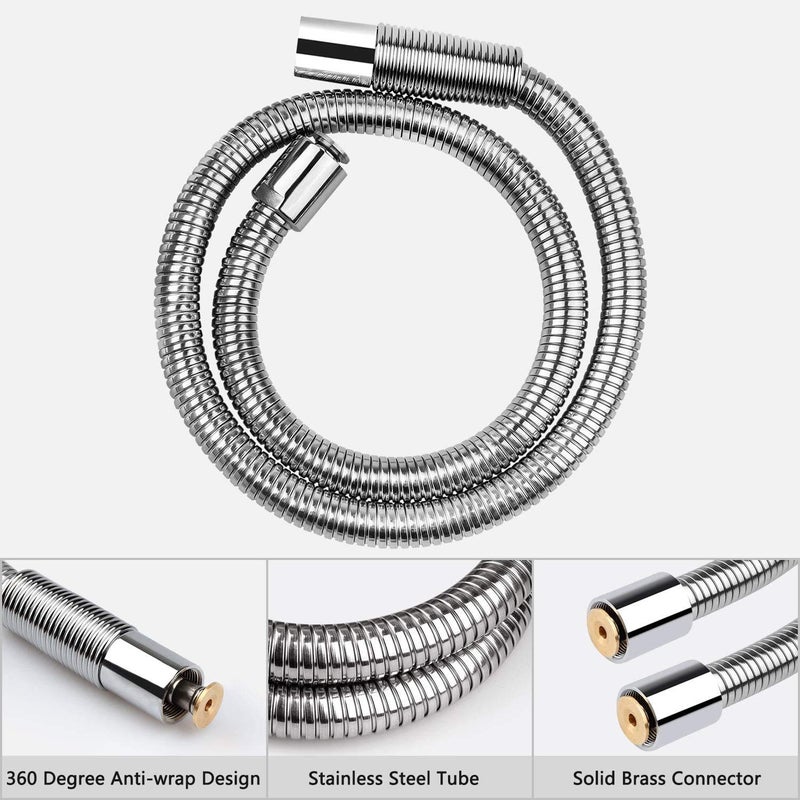 KWODE Pre-rinse Hose 44" Flexible Stainless Hose Replacement Kit For Commercial Kitchen Sink Faucet On Compartment Sinks with Spray Valve - Image 4